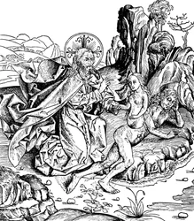 Dio crea Eva dalla costola di Adamo, 1493
