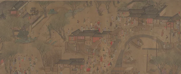 Andare a monte sul fiume durante il Festival di Qingming