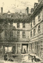 Casa degli orafi, Green Arbour Court, circa 1800, c1872