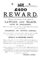 Avviso del Governo - Per Lawlor e Black, c1854, 1902