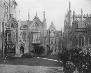 Grace Church e la canonica, New York, USA, c1900