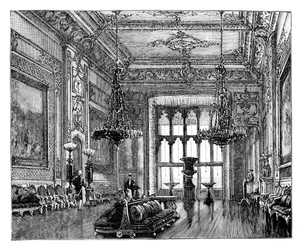 Sala delle grandi ricevimenti, Castello di Windsor, c1888
