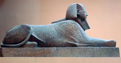 Sfinge di granito di Hatshepsut, regno di Hatshepsut, egiziano, XVIII dinastia