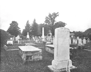 Tombe di Jonathan Edwards e Aaron Burr, Princetown, New Jersey, USA, c1900