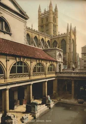 Grande bagno, Terme Romane, Bath, Somerset, c1925