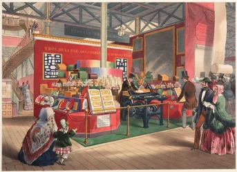 Grande Esposizione 1851 Stand di cancelleria e macchina per buste di De la Rue