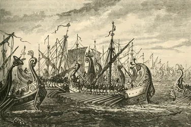 Triremi greche alla battaglia di Salamina, 1890