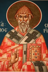 Icona greco-ortodossa raffigurante San Spiridione, Salonicco, Grecia