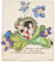 Biglietto di auguri, ca 1820