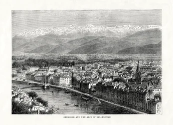 Grenoble e le Alpi di Belledonne, Francia, 1879