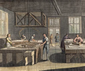 Molatura e lucidatura del vetro piano, 1760