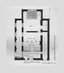 Piano del terreno della Cappella della Guildhall 1815, 1866