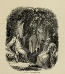 Gruppo di arcidruidi e druidi dal libro Old England: A Pictorial Museum, 1845
