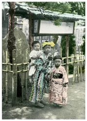 Gruppo di bambini, Giappone, 1904