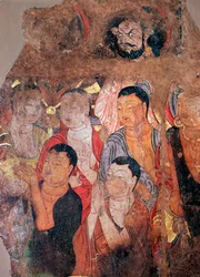 Gruppo di monaci e Bodhisattva