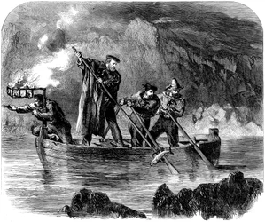 Giuseppe Garibaldi che pesca di notte a Caprera, 1860-61