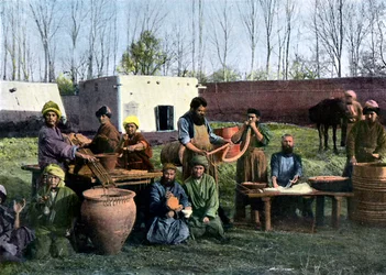 Lavori di concia, Bukhara, Uzbekistan, c1890