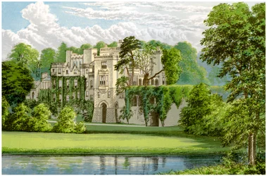 Guys Cliffe, Warwickshire, casa della famiglia Percy, c1880
