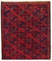 Metà di un tappeto Ersari Turkoman, c1700