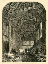 Sala del Palazzo di Eltham nel 1835, c1878