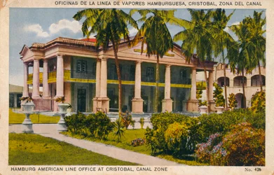Ufficio della Hamburg American Line a Cristobal, Zona del Canale, c1920s