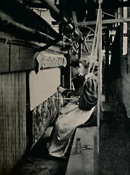 Tessitura di tappeti a Hammersmith presso Merton Abbey Works