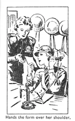 Mani la forma sopra la sua spalla, 1940