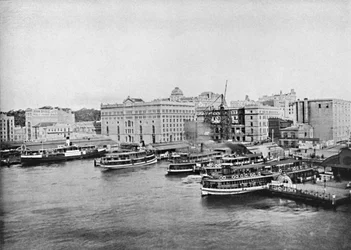 Traghetti del porto a Circular Quay, c1900