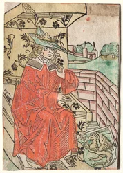 Alessandro seduto sul trono