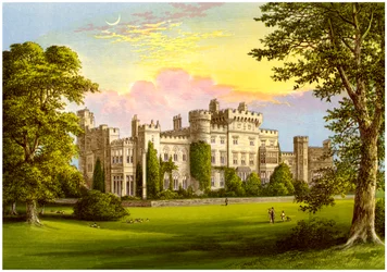 Castello di Hawarden, Flintshire, Galles, casa di William Gladstone, c1880