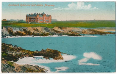 Headland Hotel e Golf Links, Newquay, c1910