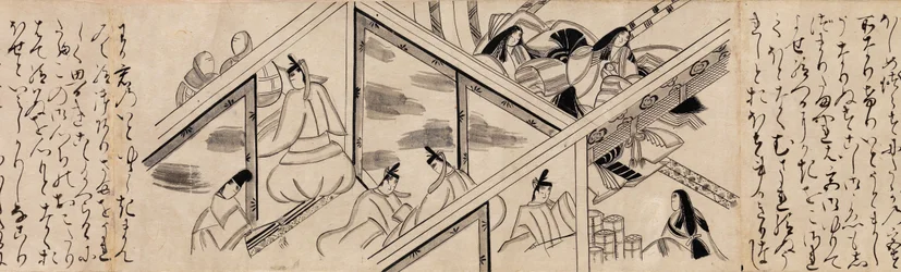 Capitolo Heartvine Aoi da Il Racconto di Genji Genji monogatari, XVI secolo