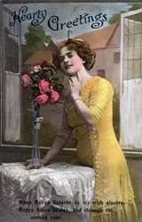 Auguri di cuore, cartolina di compleanno, c1918