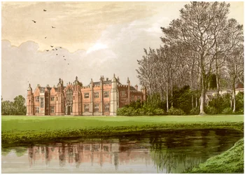 Hengrave Hall, Suffolk, casa della famiglia Gage, c1880