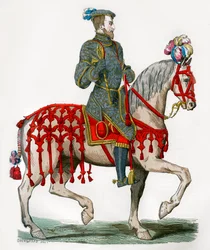 Enrico II di Francia, come capitano della cavalleria leggera, XVI secolo
