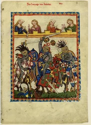 Enrico I, Conte di Anhalt dal Codex Manesse, tra il 1305 e il 1340