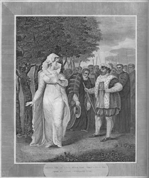 Enrico VIII in collera con il cancelliere che venne a sequestrare Caterina Parr, 1838