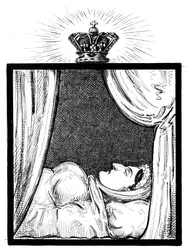 Sua Maestà la Regina Carolina poche ore dopo il suo decesso, c1821