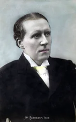 Herbert Beerbohm Tree 1852-1917, attore e direttore teatrale inglese, inizio XX secolo
