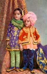 Bambini indù del Kashmir del Nord, India, 1922