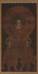 Il Buddha storico Shakyamuni con i bodhisattva Fugen..., periodo Muromachi, XV secolo