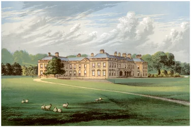 Holme Lacy, Herefordshire, casa del baronetto Stanhope, c1880