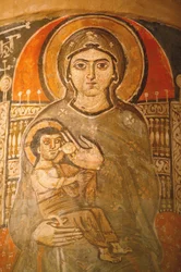 Monastero copto della Santa Vergine e di San Giovanni Kame: Maria allatta Gesù