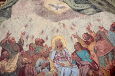 Affresco dello Spirito Santo nella chiesa di Loreto, Praga, Repubblica Ceca