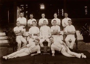 Inservienti ospedalieri del 1° Royal Munster Fusiliers, Rangoon, Birmania, 1913