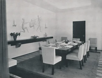 Casa a Bucarest di Rudolf Frankel - La sala da pranzo, 1942