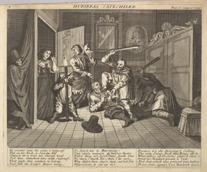 Hudibras catechizzato Tavola 9: Illustrazioni a Hudibras di Samuel Butler, 1725-30