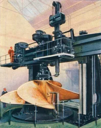 Grande tornio verticale, 1938