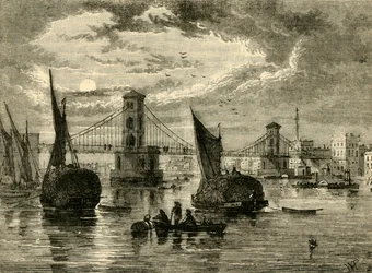 Ponte sospeso di Hungerford, 1850, 1881