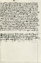 Trascrizione di Hus del trattato di Wycliffe, primi del XV secolo, 1947